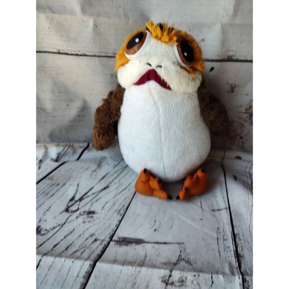 Star Wars Porg Plush Owl Last Jedi Toy Bird Stuffed Animal Disney 10” - Picture 1 of 6